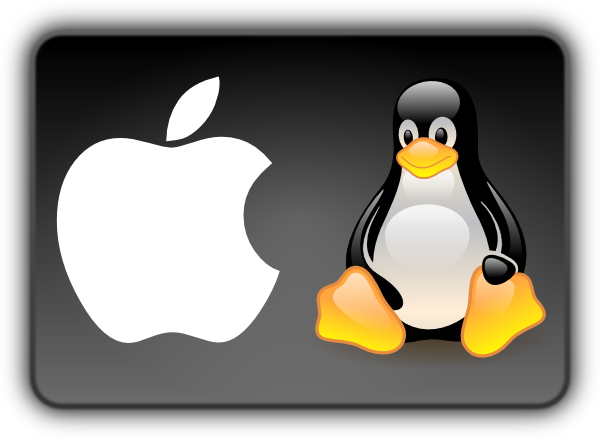 Mac and Linux logos