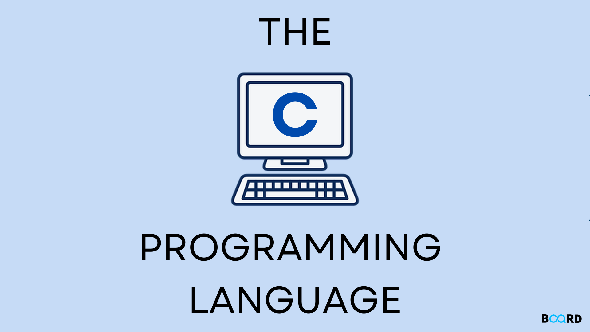 Sleek design of the C programming language logo. 